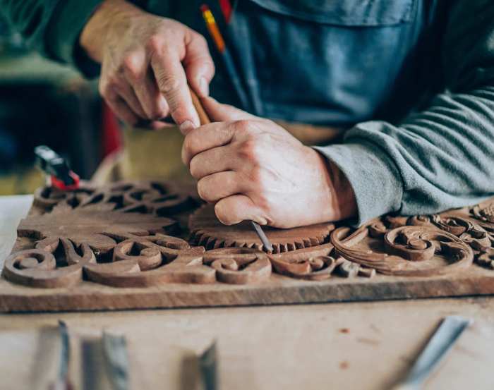 Artisan at work, workshop editorial stock image. Image of hand - 131971244
